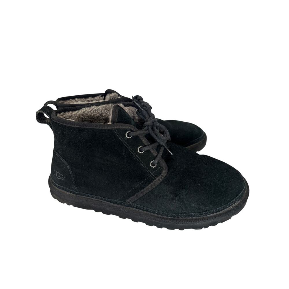 UGG Neumel Chukka Boots Men's Size 10 Black Suede Lace Up Casual Comfort
